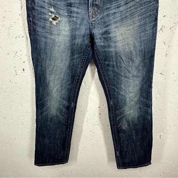 MEK Y2K Men’s size 31 x 29.5” Washington Slim Straight Distressed Jeans - Picture 4 of 15